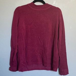 Women's Burgundy Red Long Sleeve Sweater Top